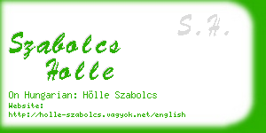 szabolcs holle business card